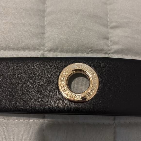 Juicy Couture Gold Grommeted Black Belt W/Oval Buckle - Picture 7 of 10